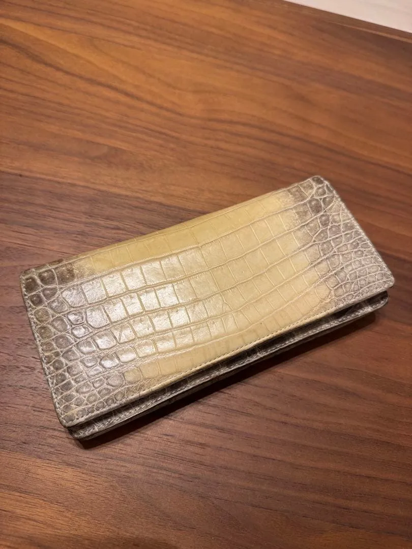 【美品】クロコダイル 本革 長財布