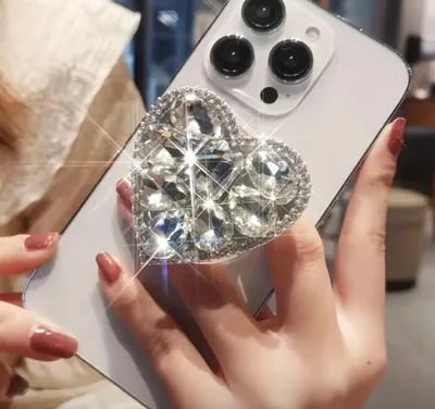 シルバー スマホグリップ ポップソケット ポップソケッツ