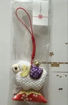 ちりめん細工 富士ひつじ根付