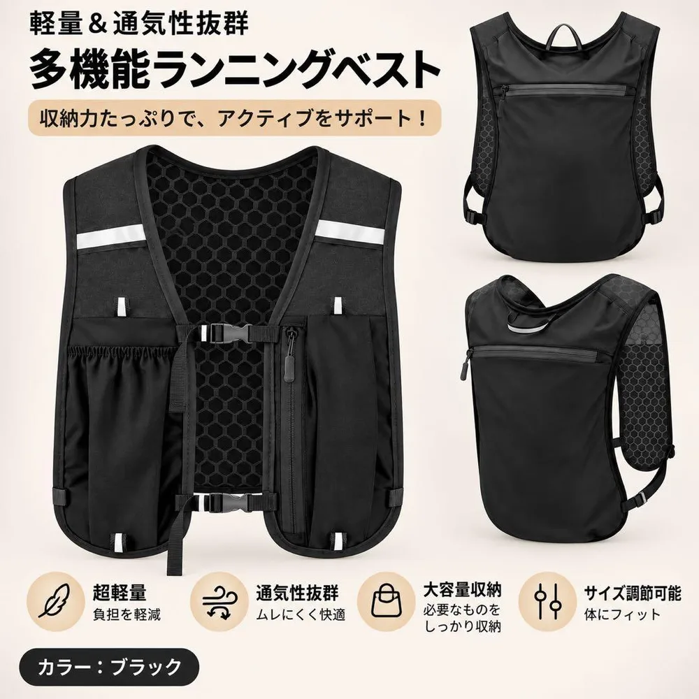 ランニング リュック トレイル ザック ハイドレーションバッグ マラソン125g