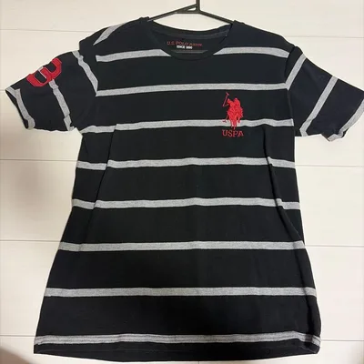 U.S. POLO ASSN. ボーダー Tシャツ 刺繍ロゴ ビックポニー