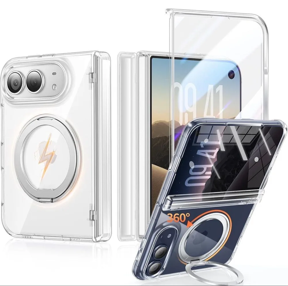 iPhone Duo 用 ケース MagSafe対応 360°回転スタンド