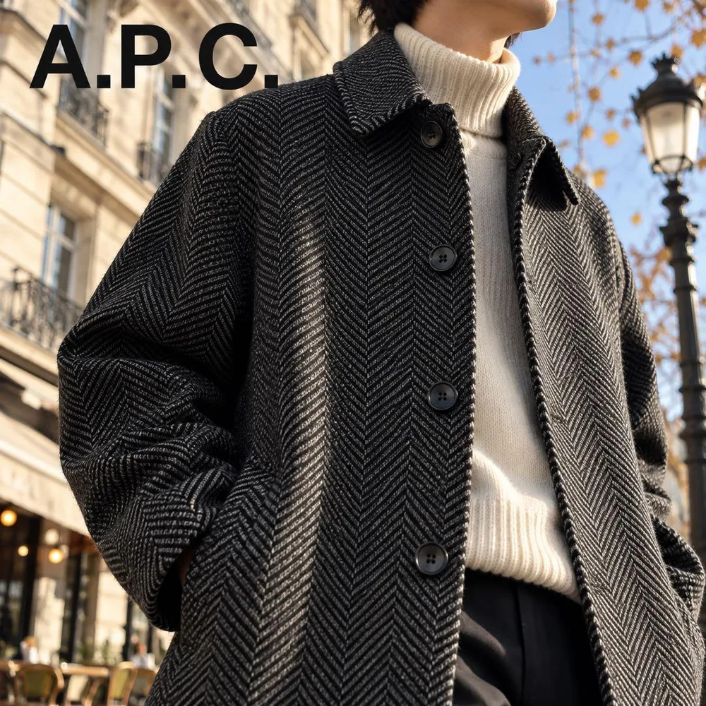 未使用級 A.P.C. FOX BROTHERS ウールコート XS M相当