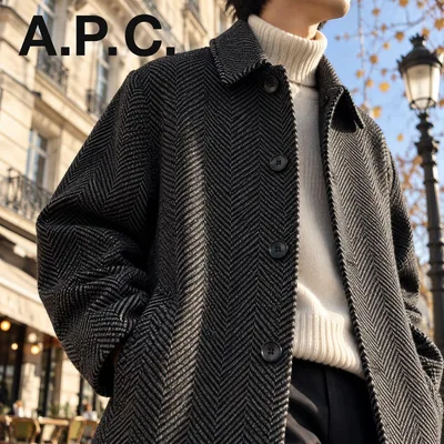 未使用級 A.P.C. FOX BROTHERS ウールコート XS M相当