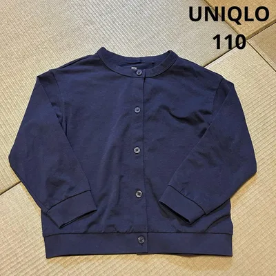 UNIQLO カーディガン キッズ 110 長袖 紺 ボタン