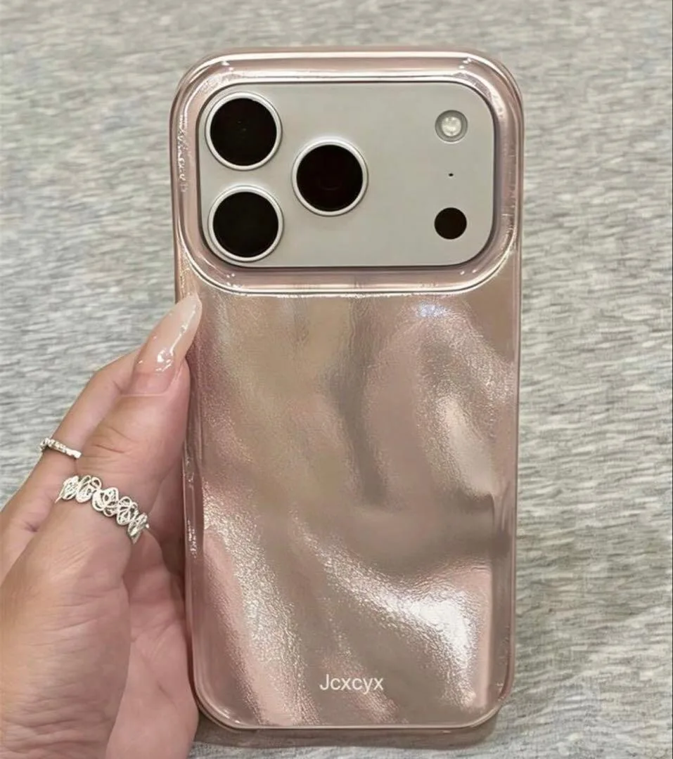iPhone17 ケース ベビーピンク きらきら