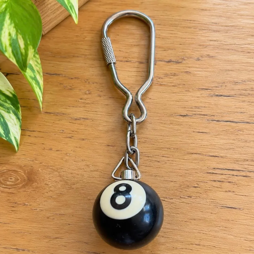 最終価格 当時物 ビリヤード 8ボール キーホルダー レトロ