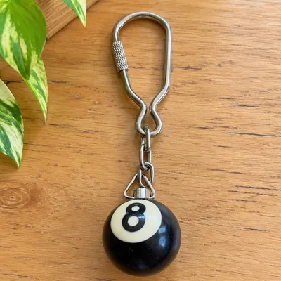 最終価格 当時物 ビリヤード 8ボール キーホルダー レトロ