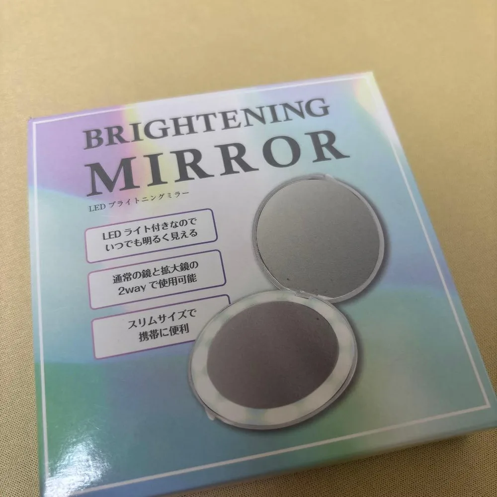 BRIGHTENING MIRROR LEDライト付き 2wayミラー