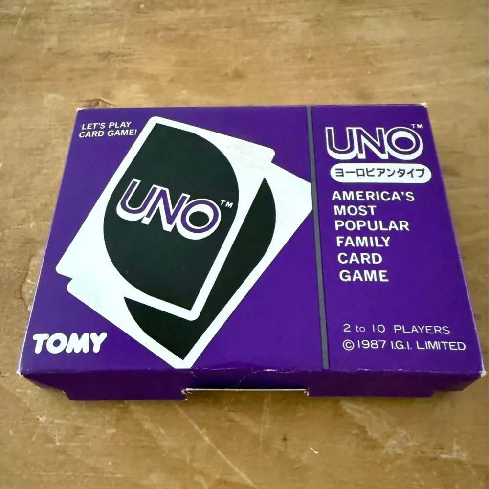 TOMY UNO ヨーロピアンタイプ カードゲーム1987年