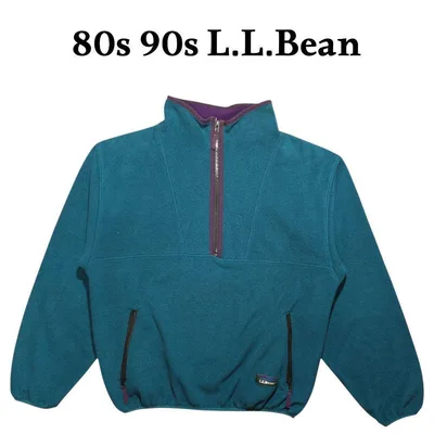 L.L.Bean ハーフジップ フリース プルオーバー USA製 80s 90s