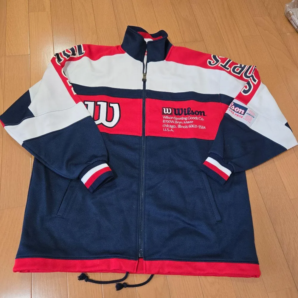 Wilson トラックジャケット ネイビー レッド