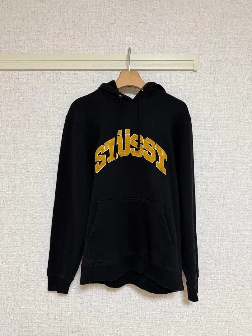 【早い者勝ち】STUSSY ステューシー パーカー ブラック イエロー