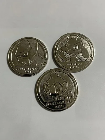 ポケモン メダル 3枚セット TATETOPS RIOLU HIKOZARU