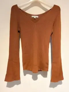 UNIQLO×Mame Kurogouchi ブラウン Vネックニット