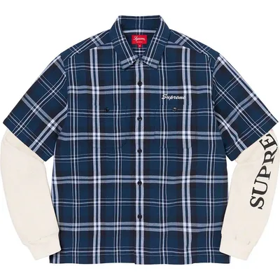 21FW Supreme Thermal Work Shirt Plaid M