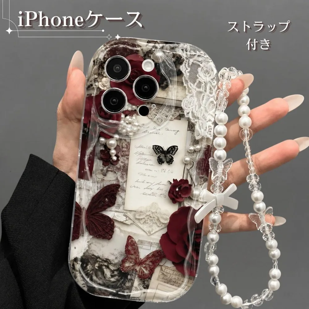iPhone16Plus スマホケース iPhoneカバー ガーリー クラシカル