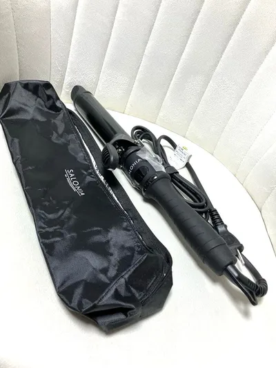 【新品未使用】SALONIA カールヘアアイロン 32mm ブラック耐熱ケース付