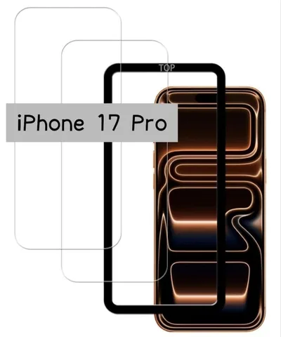 iPhone 17 Pro ガラスフィルム 液晶保護 ガイド枠付き 指紋防止