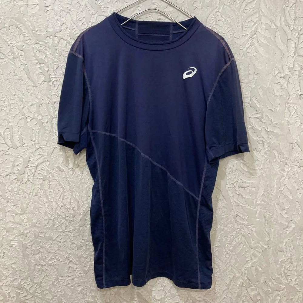 A349 ASICS 半袖 アンダーシャツ ネイビーM
