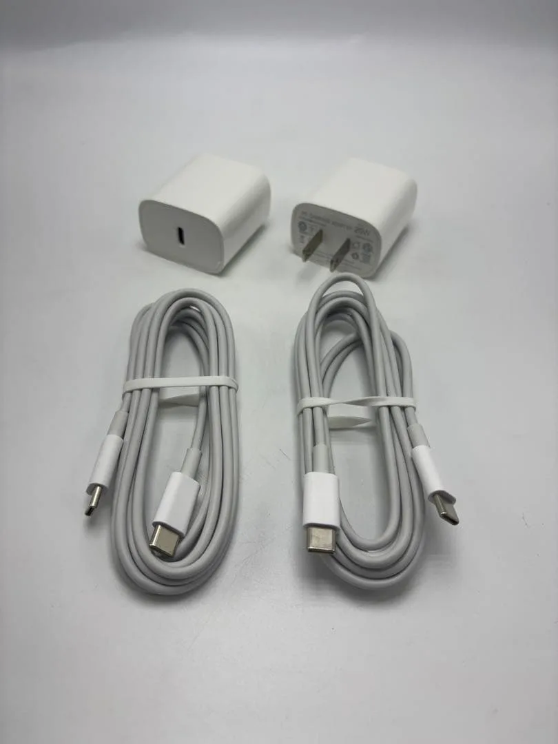 20W USB-C急速充電器 2個USB-Cケーブル2本 1.8m x2 セット