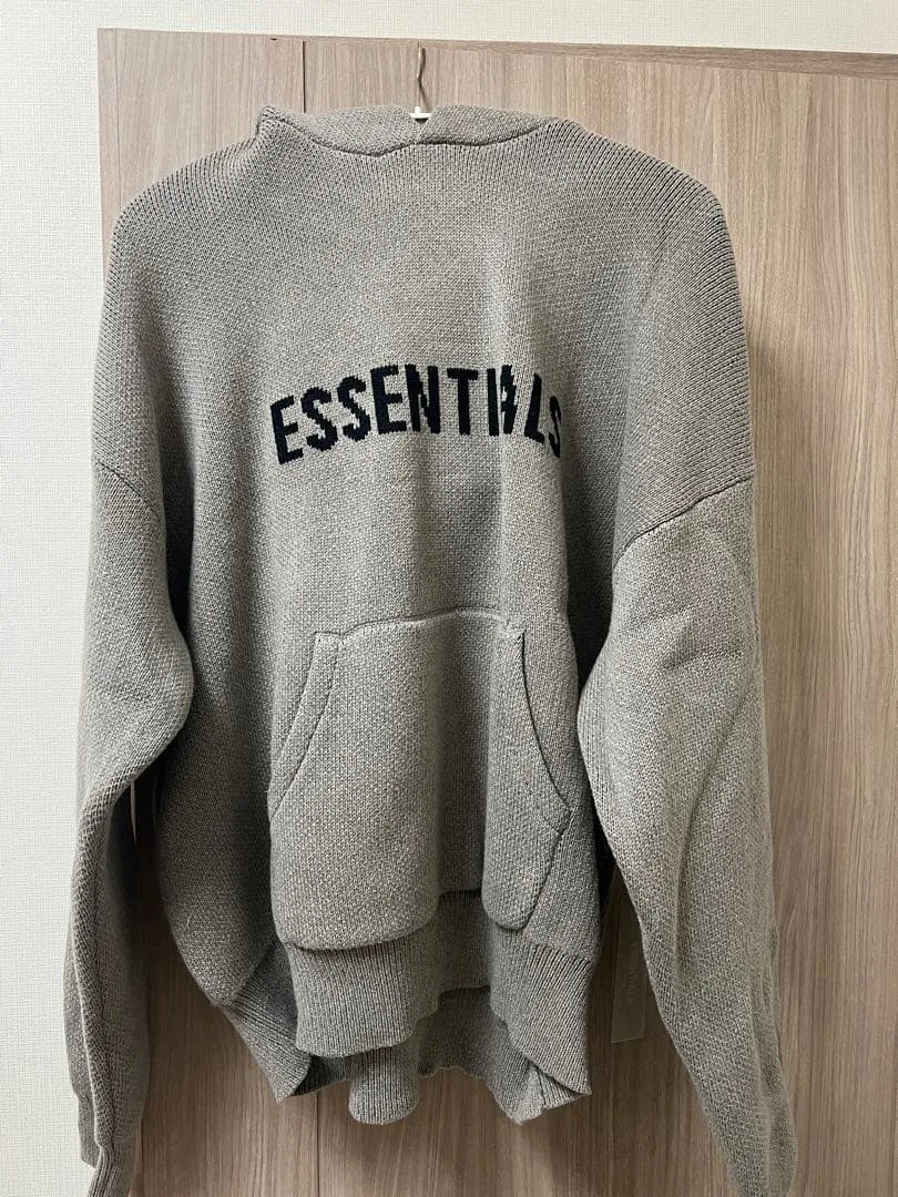 ESSENTIALS ニットパーカー XL グレー