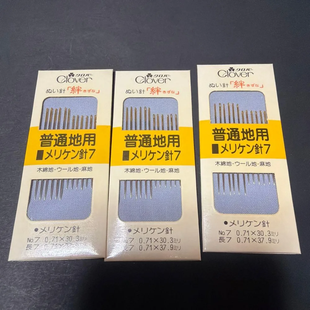 クロバー ぬい針 絆 普通地用メリケン針7 3個セット