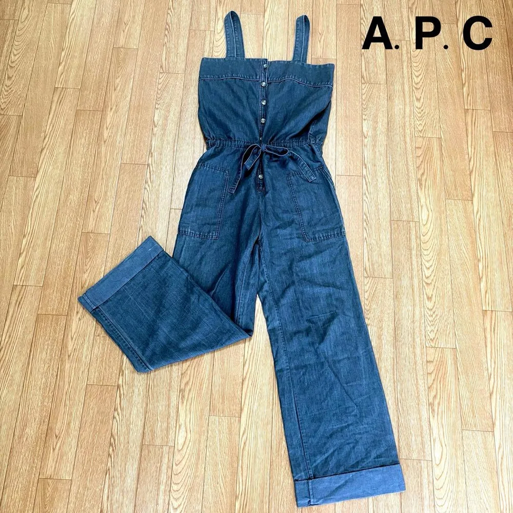 【希少】A.P.C. イタリア生地 デニム オーバーオール S