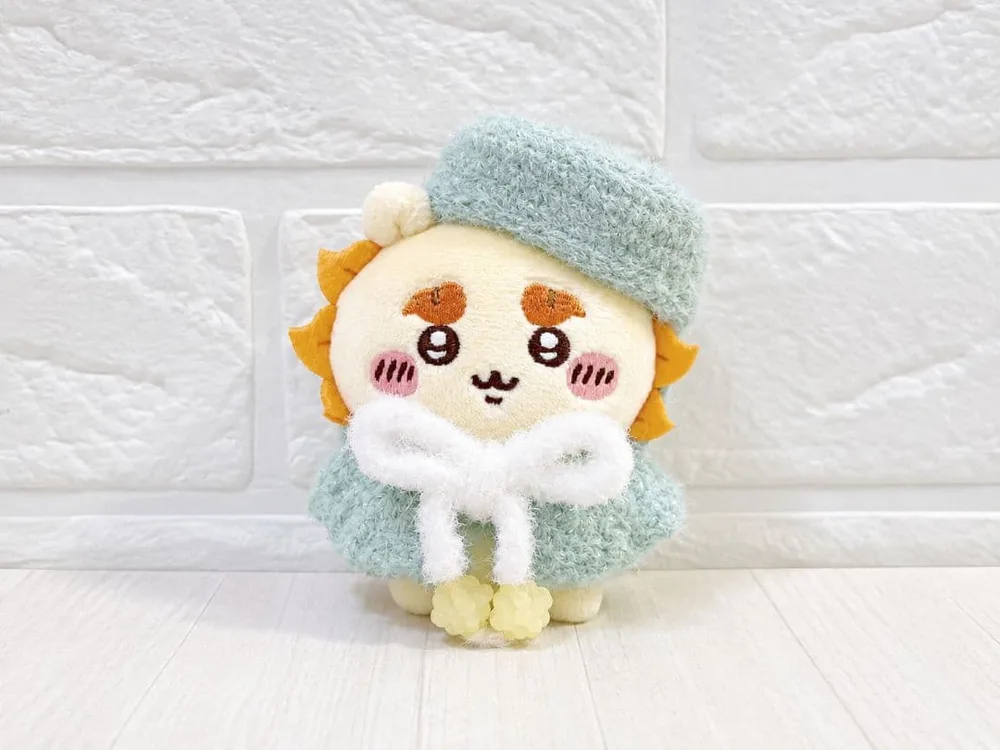 シーサー おすわりぬいぐるみ ハンドメイド ベレー帽 ケープ ぬい服 ちいかわ
