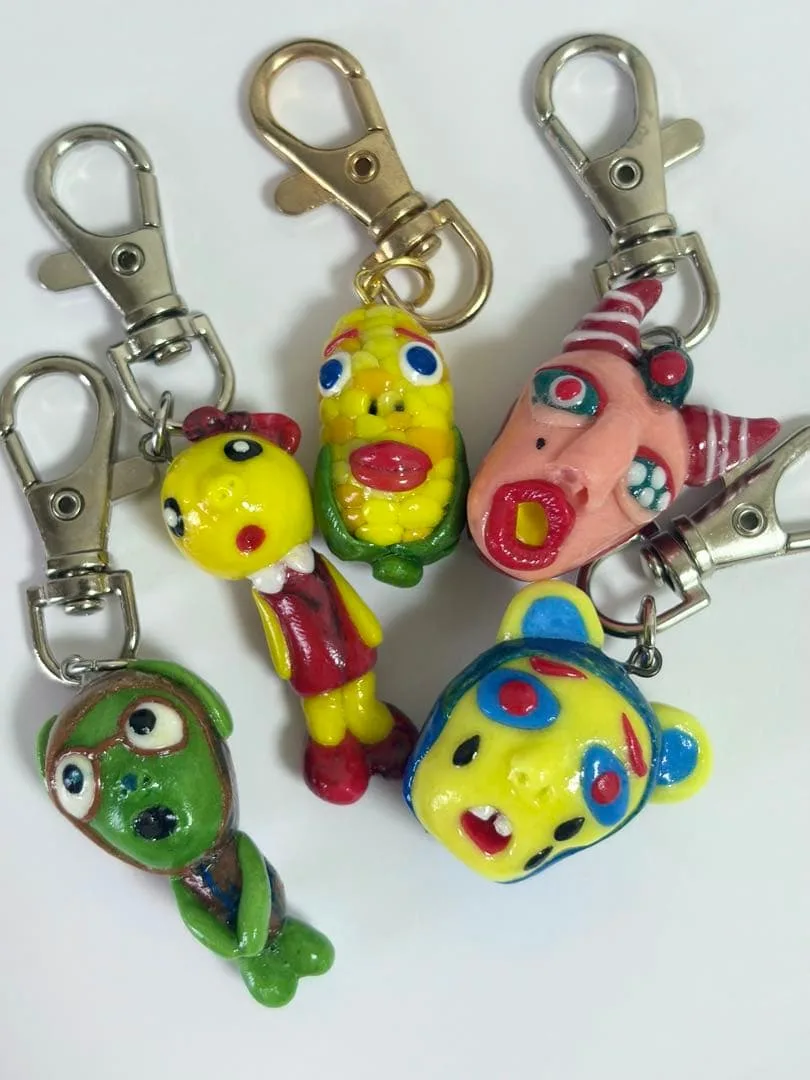 個性派キーホルダー 5個セット ハンドメイド