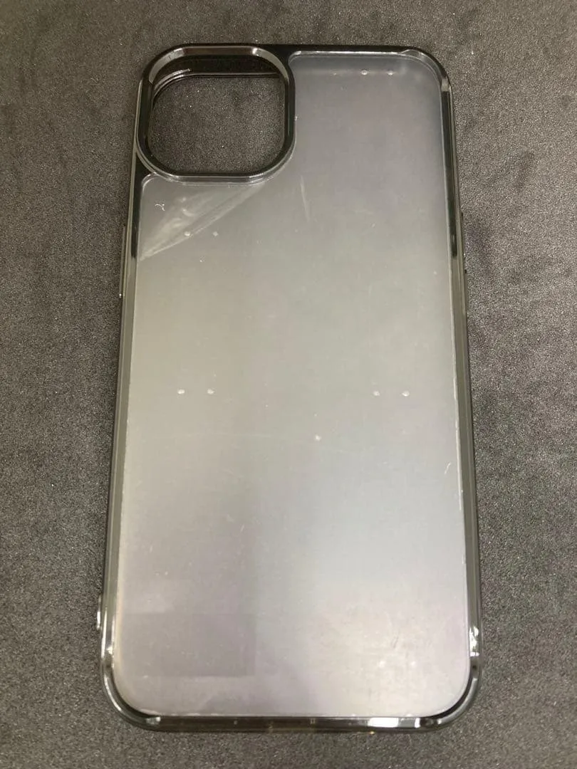 iPhone13用ケース アイフォン13 スモークグレー クリア スマホケース