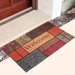 玄関マット 室内 おしゃれ Welcome 北欧風 インテリア 40×60cm
