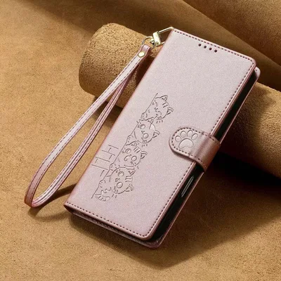 新品 iPhone17 ケース 手帳型 可愛い 猫ちゃん ぷっくり肉球24時発送