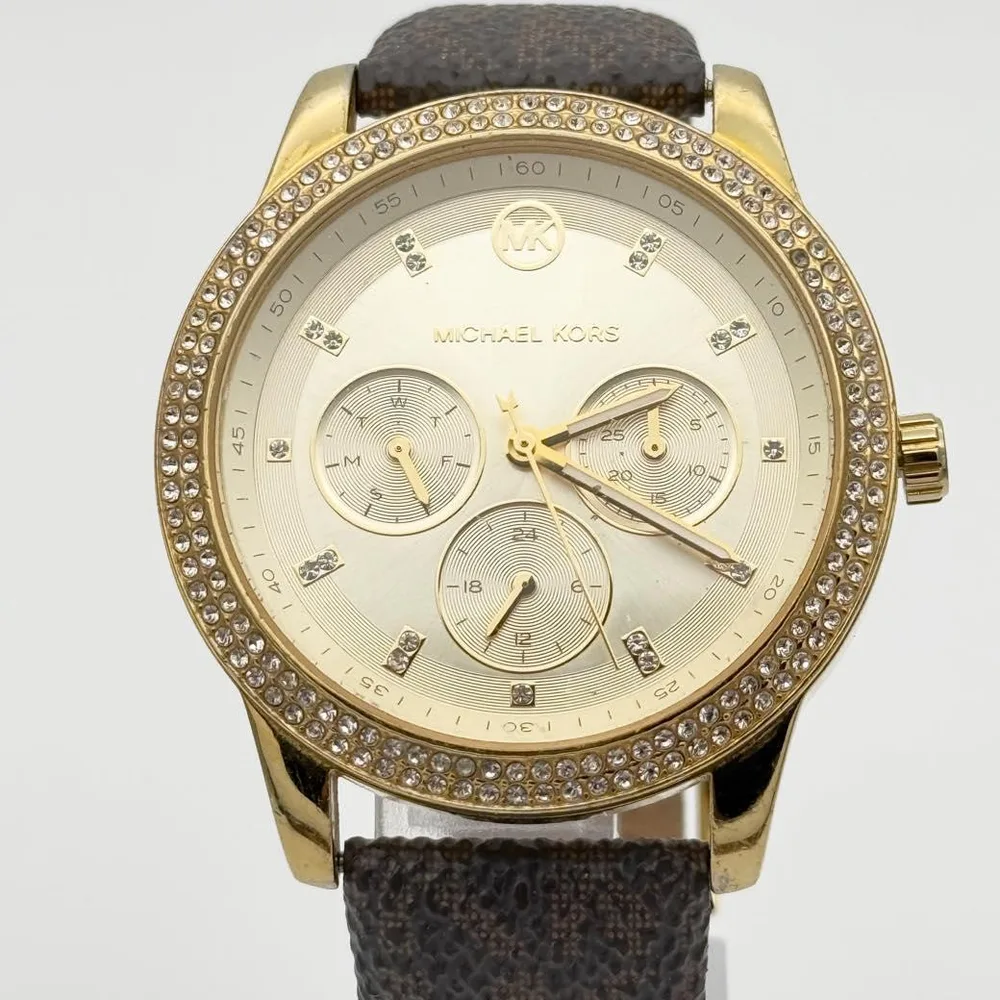 MICHAEL KORS マイケルコース クォーツ腕時計/アナログ/ベルト総柄/
