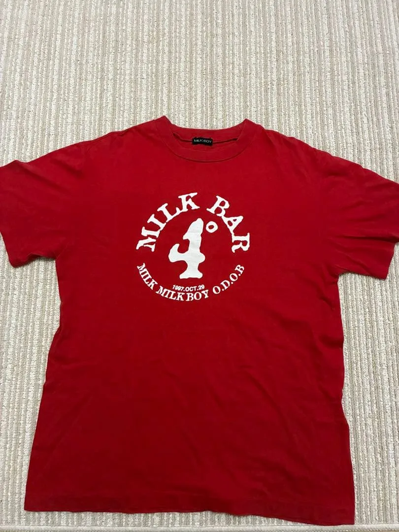 値下げスタート!MILK BOY MILK BAR Tシャツ レッド
