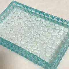 【レジン】キラキラトレイ 水色