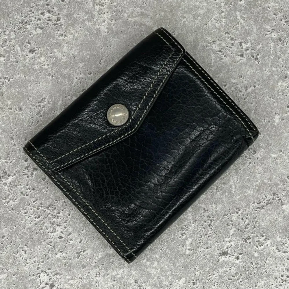 PRADA プラダ 折り財布 レザー コンパクトウォレット ブラック