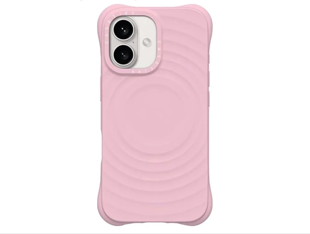 CASETiFY iPhone16 ウェーブシリコンケース プリムローズピンク