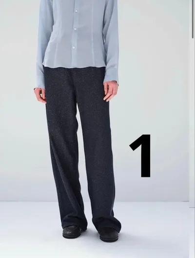 26AW SILK NEP DENIM 5P WIDE PANTS サイズ1