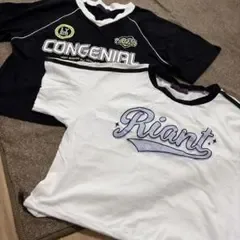 キッズ 半袖Tシャツ 2枚セット ロゴプリント
