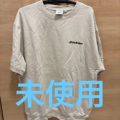 Dickies ロゴ刺繍 半袖Tシャツ ベージュ Mサイズ