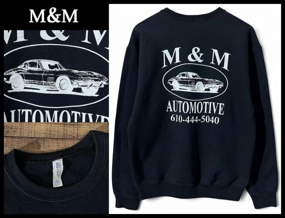 ジャージーズボディ 古着 M&M Automotive 長袖 スウェット 黒 M