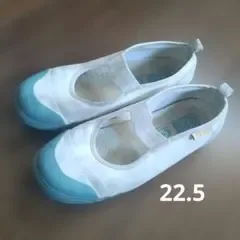 ムーンスター 上履き 22.5cm スクールシューズ 水色