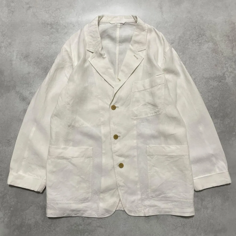 Paul Smith ポールスミス 現行 ジャケット 麻 リネン 白 Lサイズ