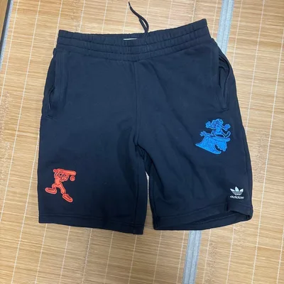 adidas Disney グーフィー ハーフパンツ ブラック XL