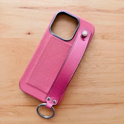 BONAVENTURA iPhone16pro ケース ピンク ストラップ付