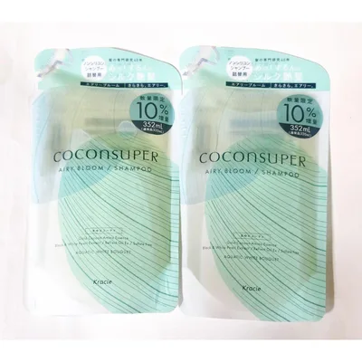 お得な10%増量品 COCONSUPER エアリーブルーム シャンプー 詰替2袋