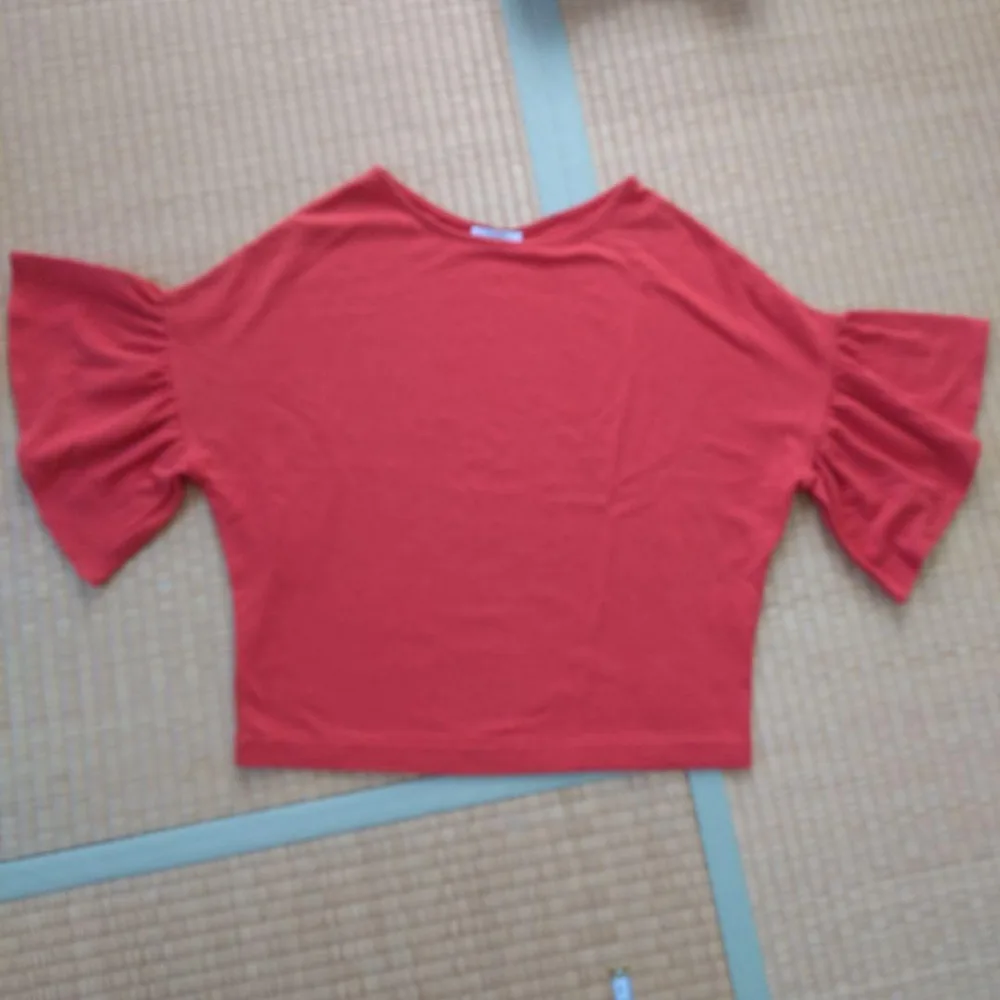 BAYFLOW フレア袖 Tシャツ レッド サイズ2