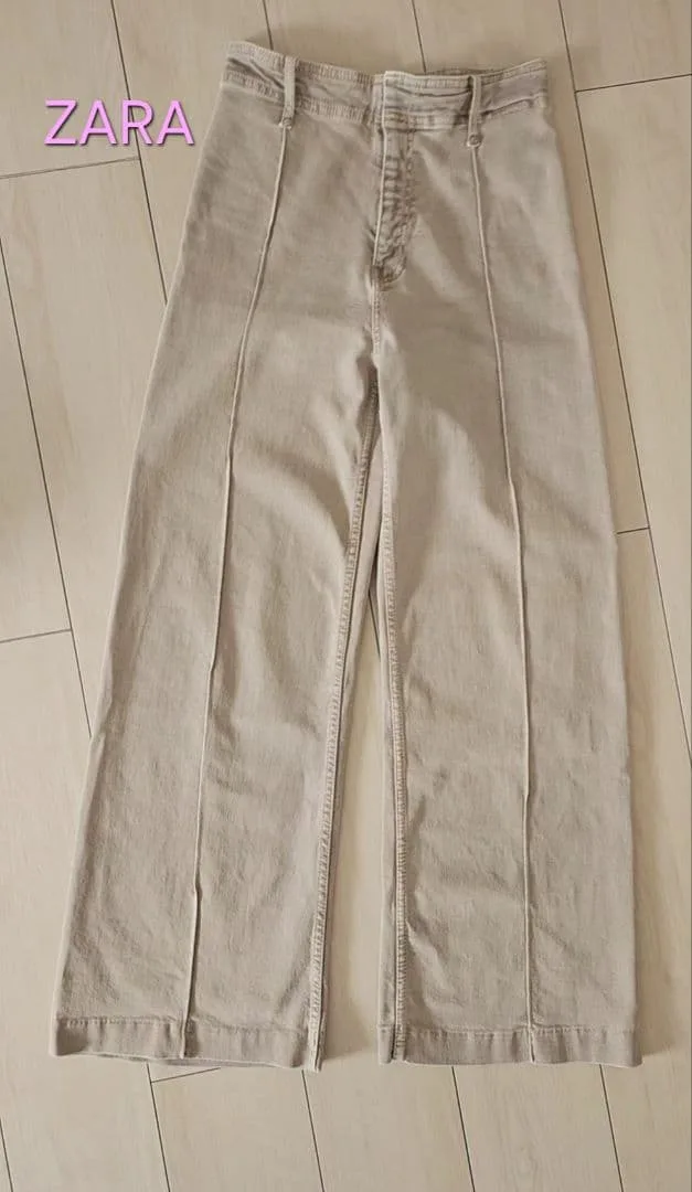 ZARA パンツ ベージュ デニム Mサイズ