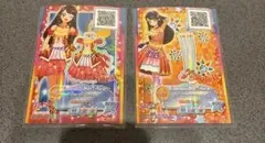 ☆美品☆アイカツカード サンセットワンピース 紫吹蘭 カード2枚セット